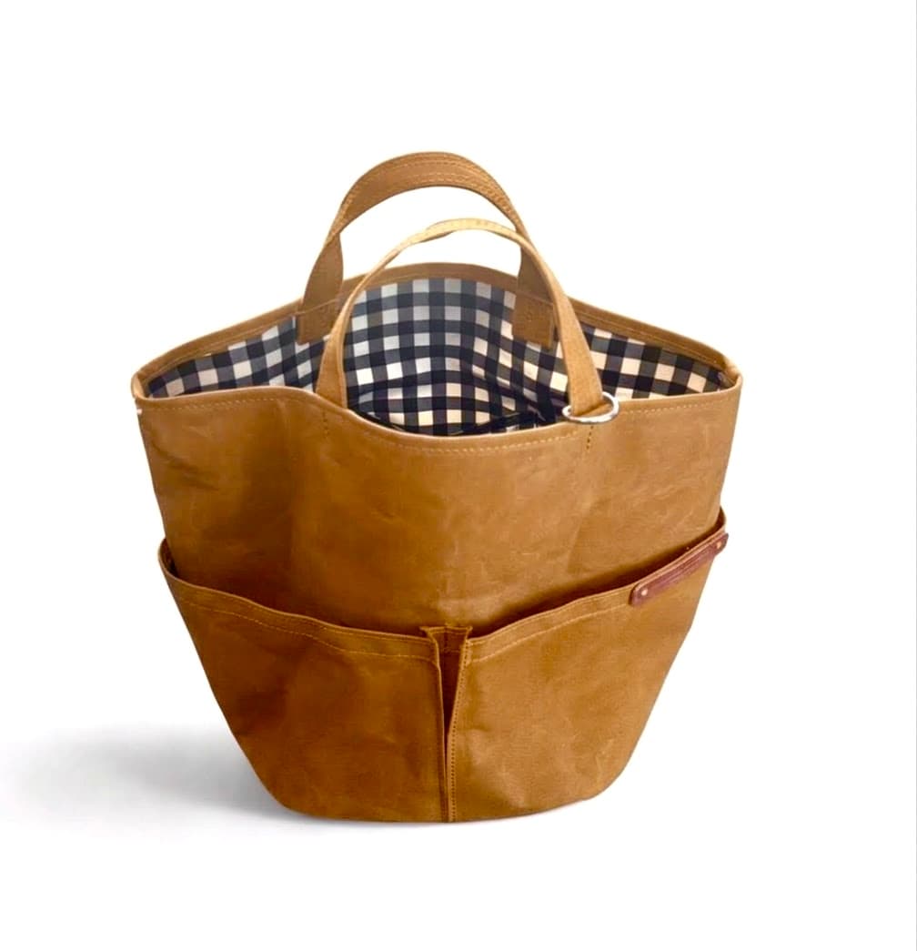 【受注製作】aibö bag|BASIC・キャメル/ギンガムチェック